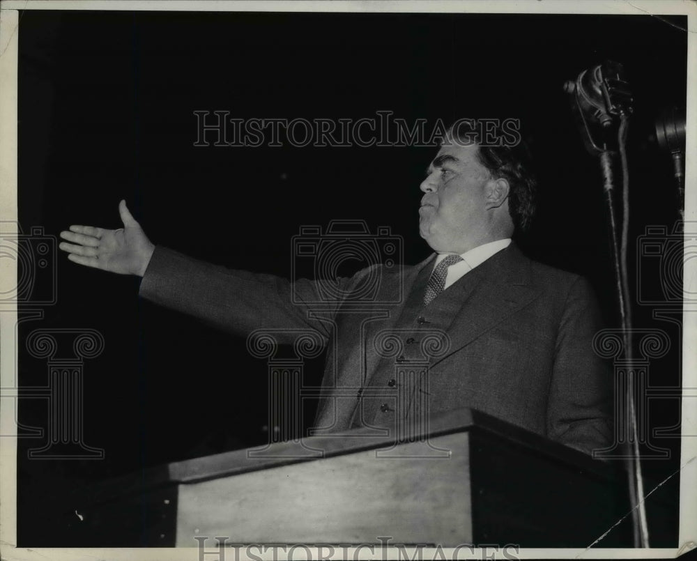 1936 Press Photo John L. Lewis, Pres of United Mine Workers of America