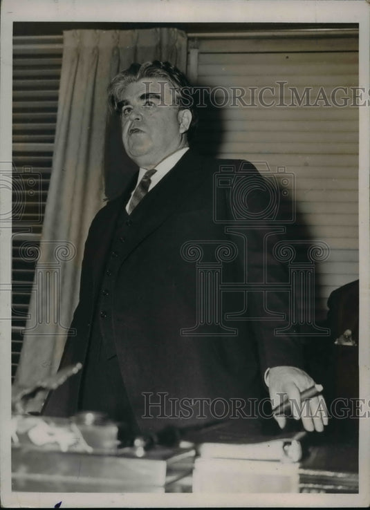 1936 Press Photo John L. Lewis Addresses General Executive Board of U.M.W.