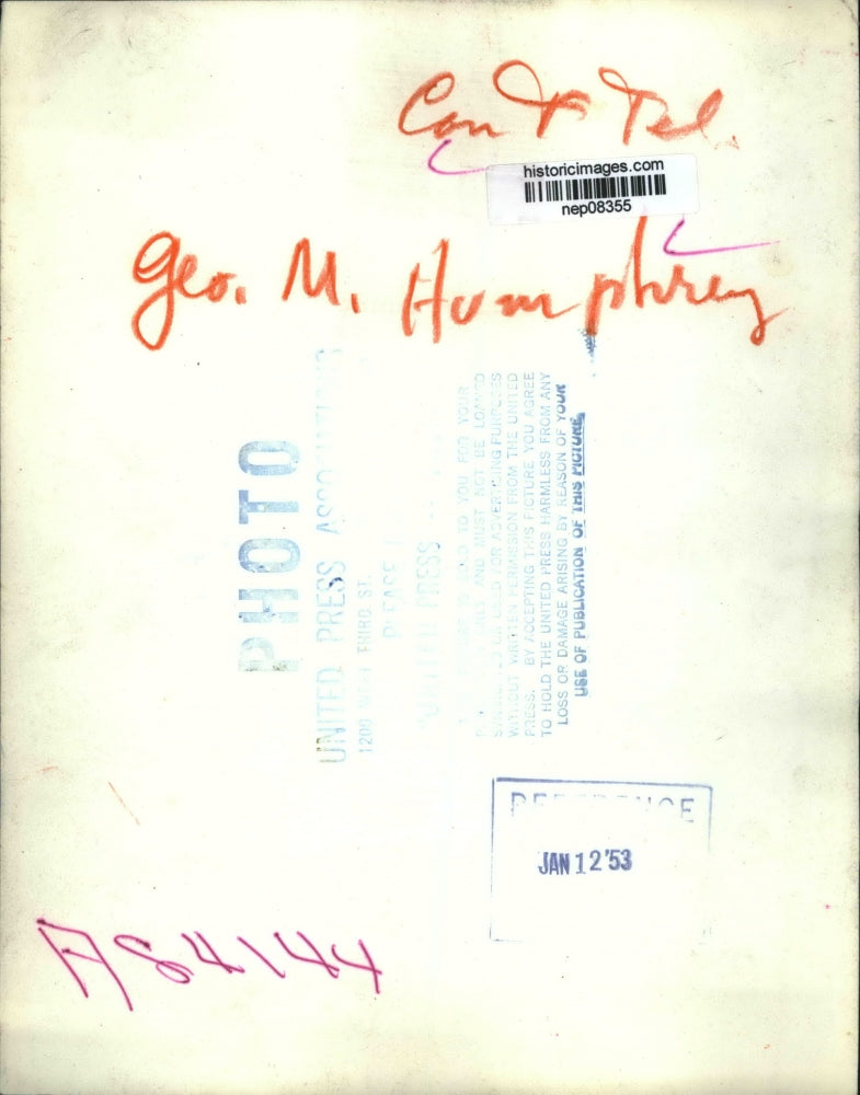1953 Press Photo George M. Humphrey - nep08355