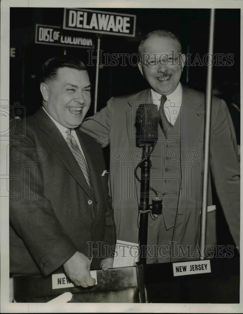 Load image into Gallery viewer, 1936 Press Photo Gov Harold Hoffin &amp; George Warren Jr. at GOP Nat'l Convention
