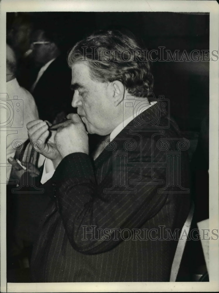 1936 Press Photo John L Lewis of United Mine Workers at National Press Club