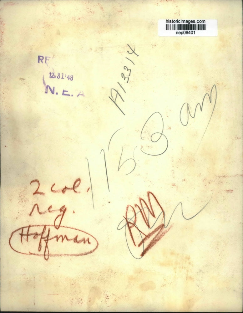 1948 Press Photo Paul G. Hoffman Arrives at White House to Talk to President