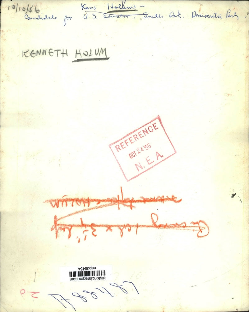 1956 Press Photo Kenneth Holum, Dem Candidate for US Senator - nep08454