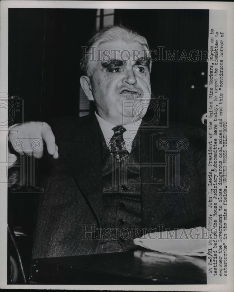 1952 Press Photo John Lewis Testifies Before House Judiciary Sub-Cmte