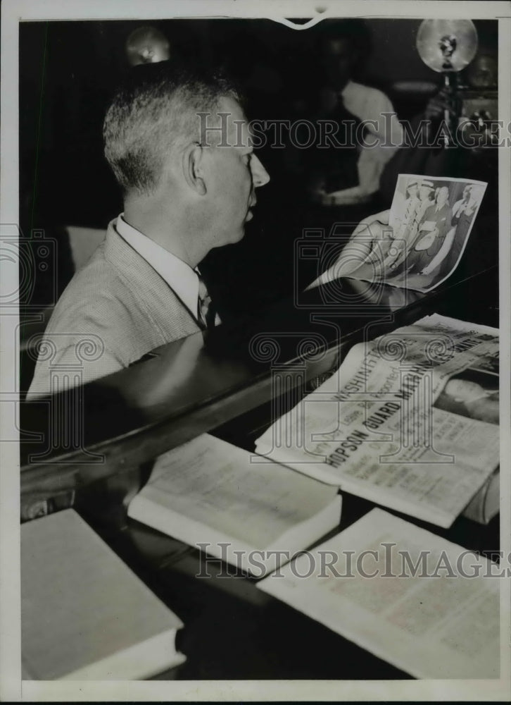 Load image into Gallery viewer, 1935 Press Photo William A. Hill, Boston Atty for Howard C. Hopson - nep08478
