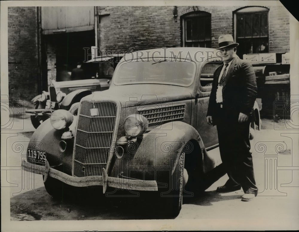 1936 Press Photo Car of William Mahan, Kidnapper of George Weyerhaeuser Jr.