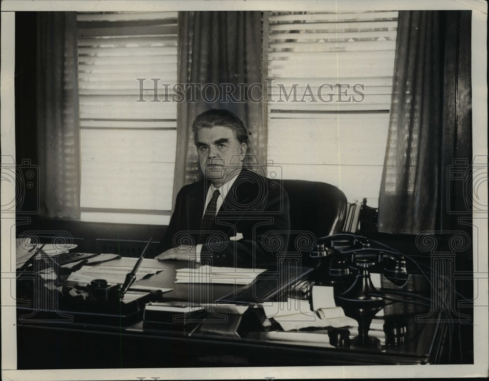 1936 Press Photo John L Lewis of United Mine Workers - nep08537