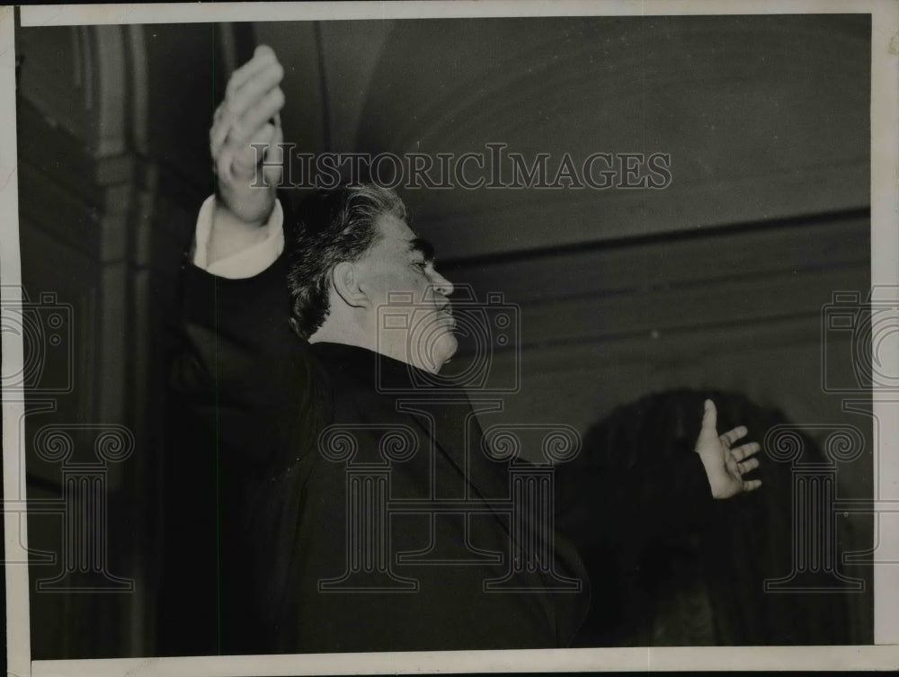 1936 Press Photo John Lewis of United Mine Workers at Labor Non-Partisan League