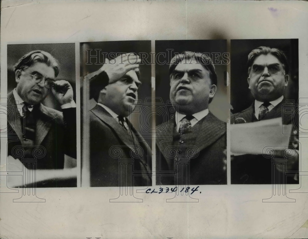 1936 Press Photo Pictures of John L. Lewis, Leader of United Mine Workers Union