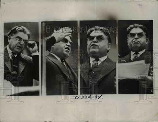 1936 Press Photo Pictures of John L. Lewis, Leader of United Mine Workers Union