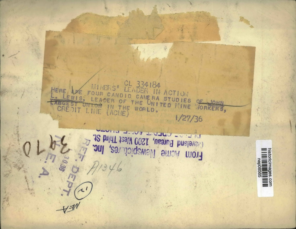 1936 Press Photo Pictures of John L. Lewis, Leader of United Mine Workers Union