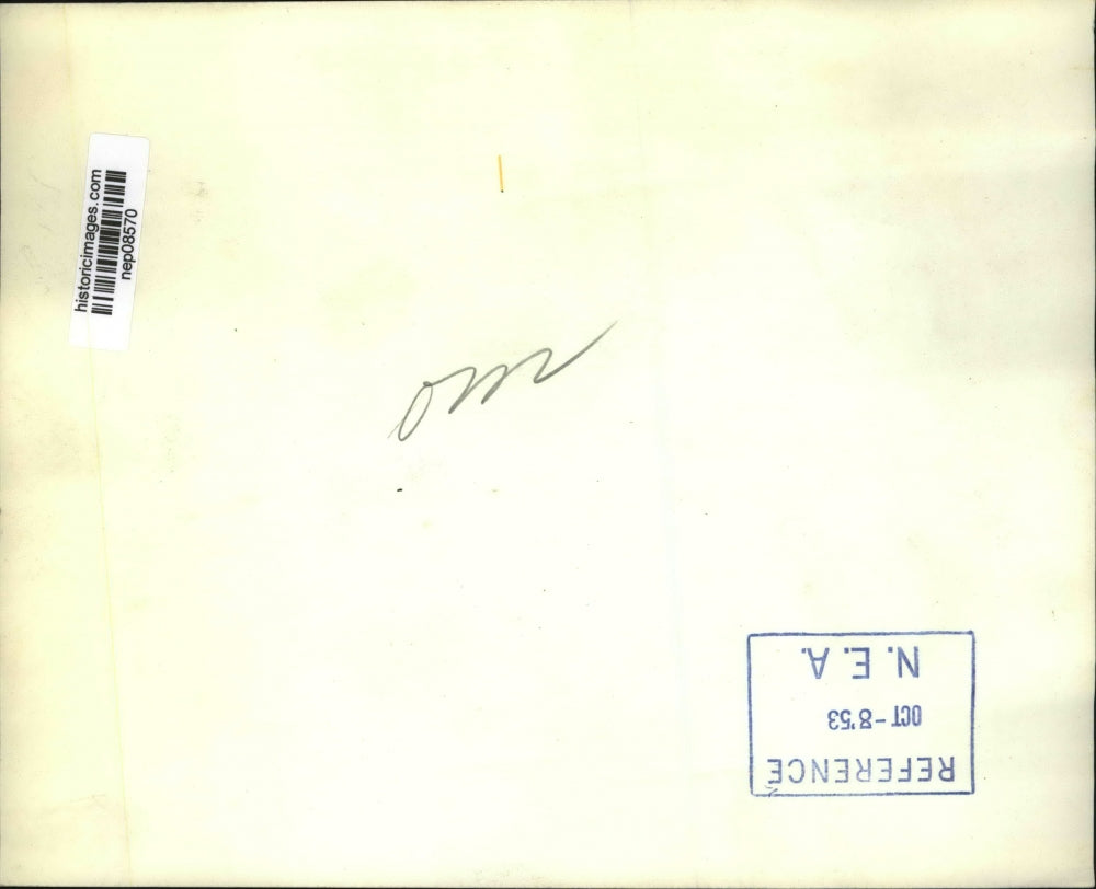 1953 Press Photo John Lewis Chats with P.E.H. Leroy Amid Senate Banking Comm.