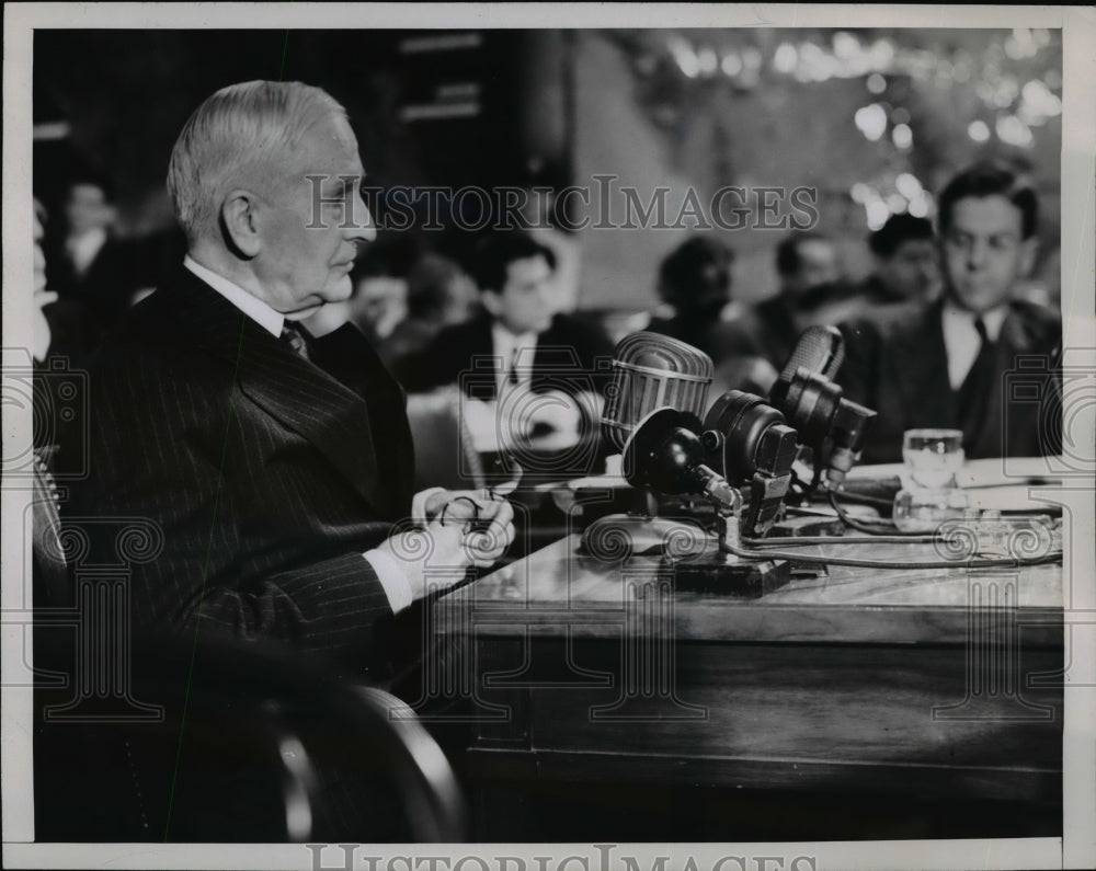 1945 Press Photo Secy of State Hull Testifies Before Pearl Harbor Probe