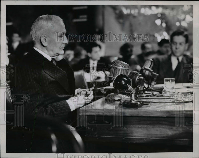 Load image into Gallery viewer, 1945 Press Photo Secy of State Hull Testifies Before Pearl Harbor Probe
