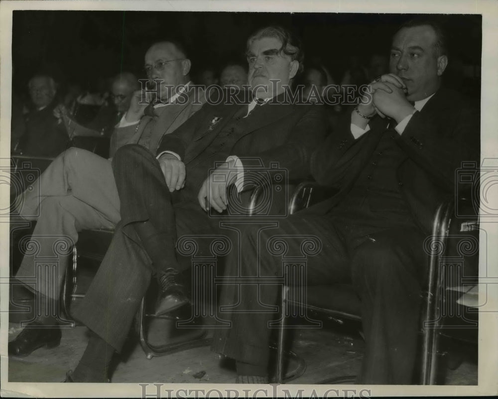 1940 Press Photo John L Lewis (Center) - nep08596