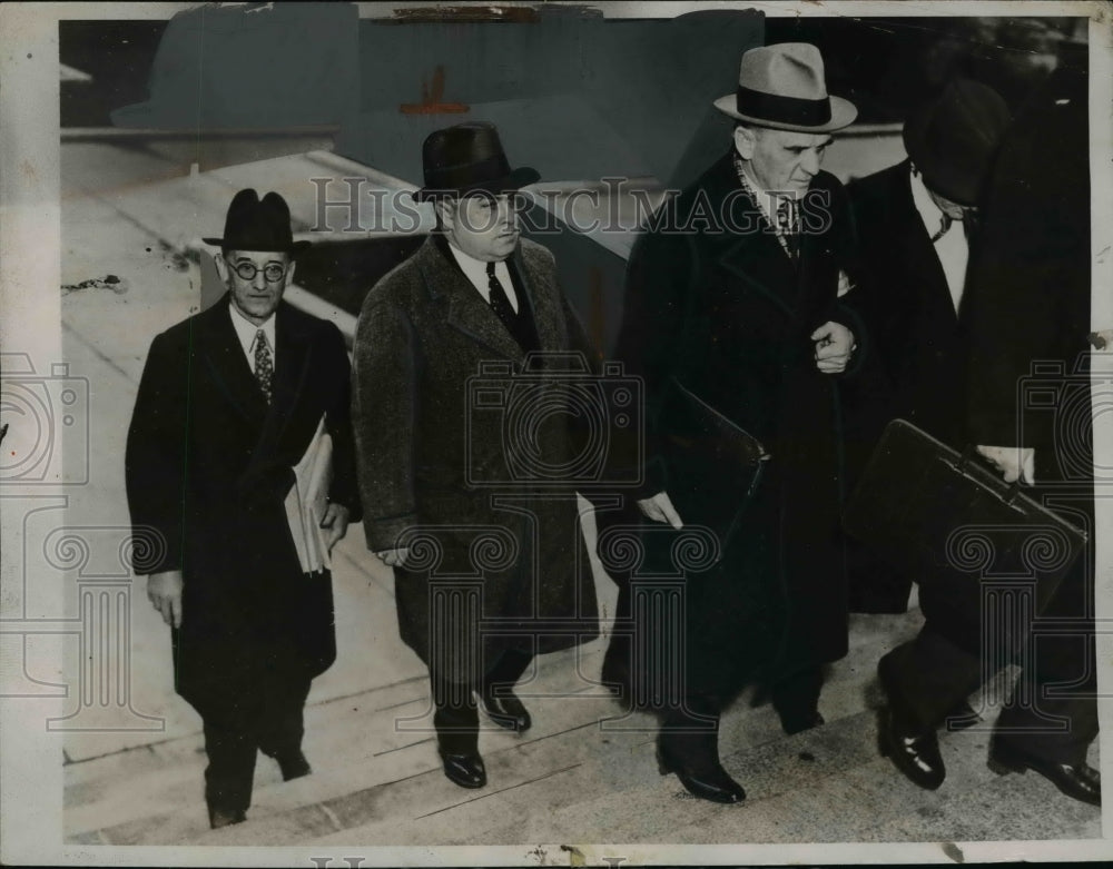 1936 Press Photo Gov Harold Hoffman with Members of NJ Board of Pardons
