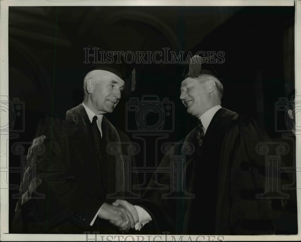 1938 Press Photo Secy Cordell Hull Greets Gov A Harry Moore - nep08621