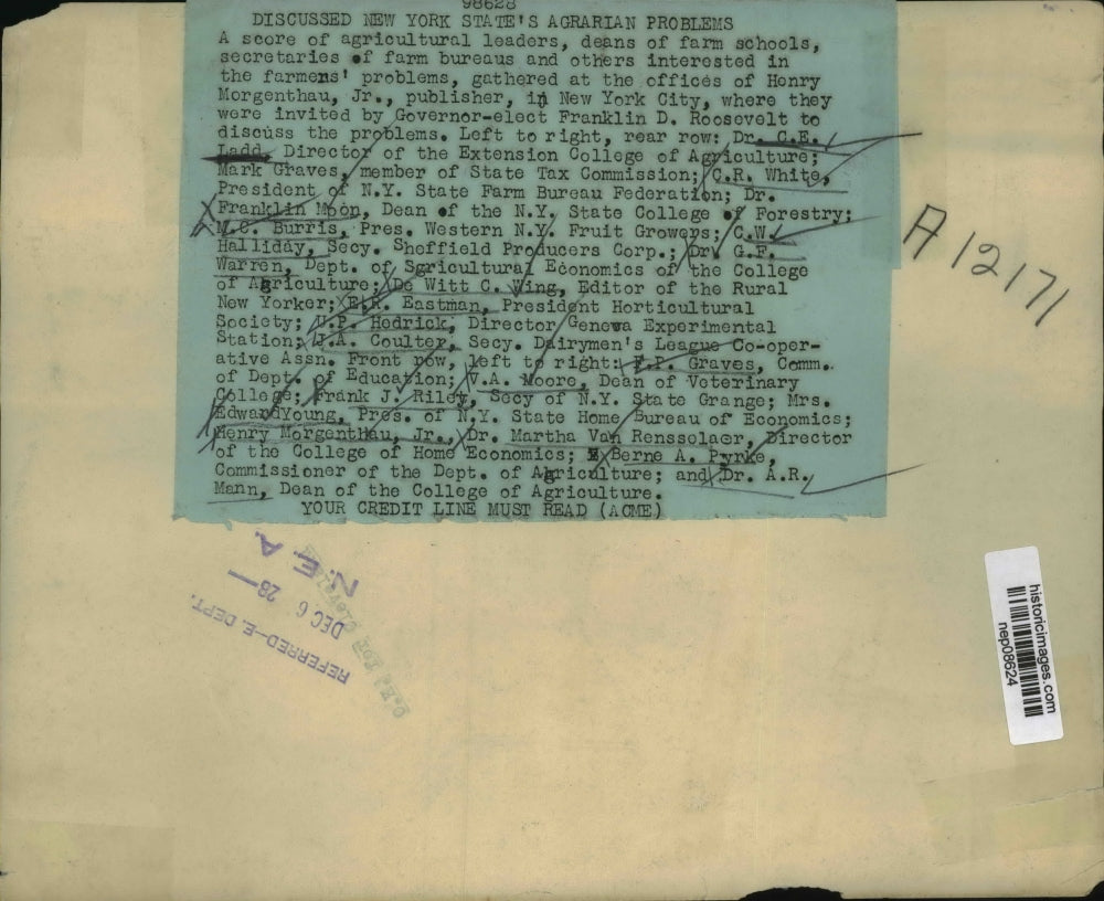 1926 Press Photo Score of Agricultural Leaders - nep08624