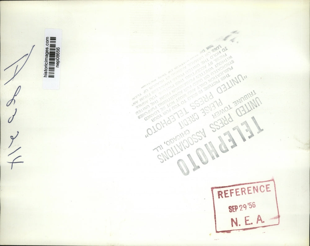 1956 Press Photo Adlai Stevenson Addresses Nation from NY Madison Square Garden