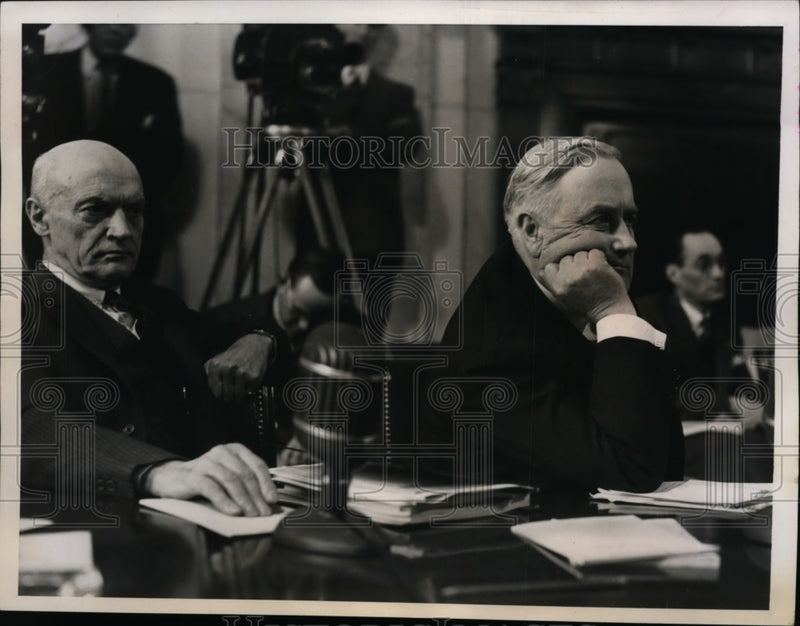 Load image into Gallery viewer, 1948 Press Photo Senators Alexander Smith of NJ &amp; Alexander Wiley of Wisconsin
