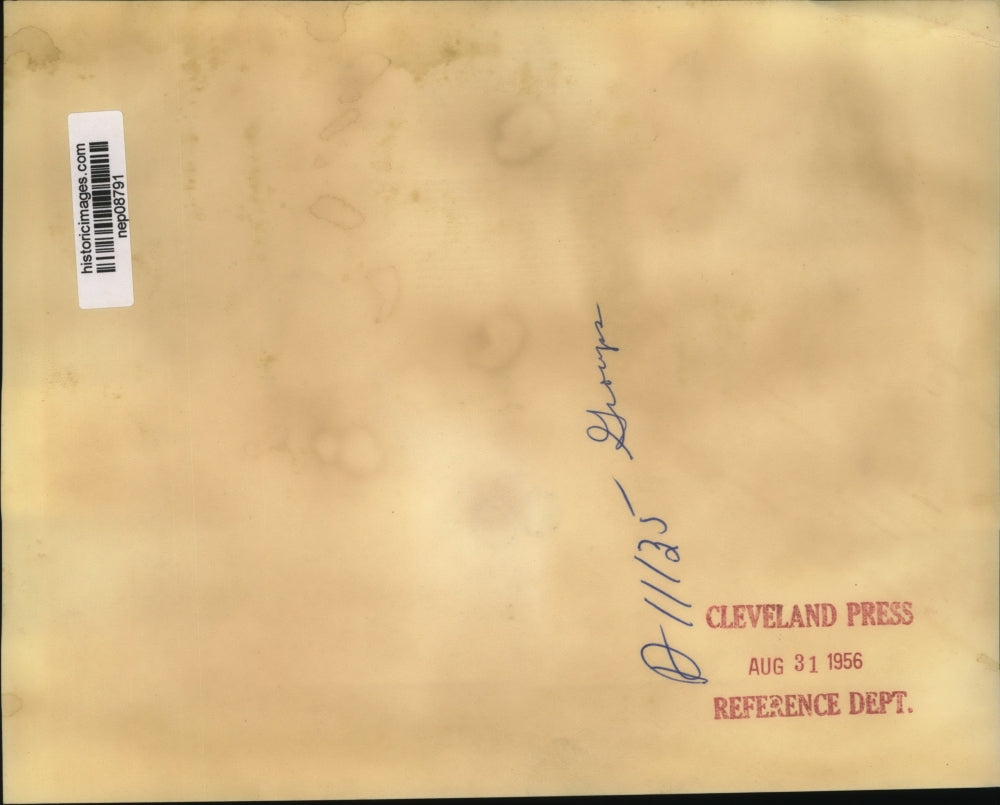 1956 Press Photo Adlai Stevenson & Estes Kefauver Arrive at Midway Airport