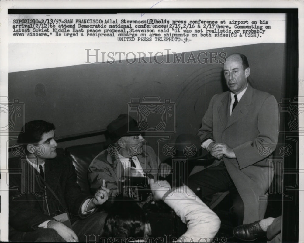 1967 Press Photo Presidential candidate Adlai Stevenson in San Francisco