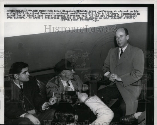 1967 Press Photo Presidential candidate Adlai Stevenson in San Francisco