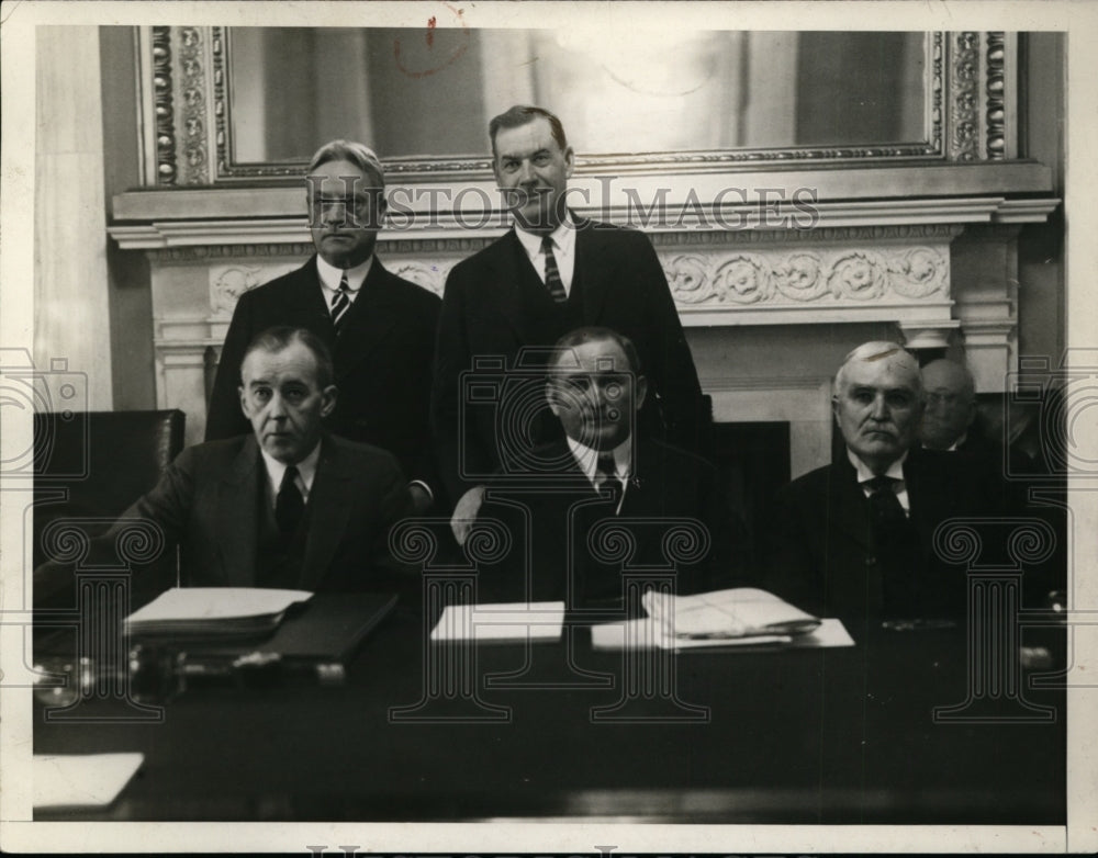 1927 Press Photo Hiram Johnson, Second Row Left - nep08976