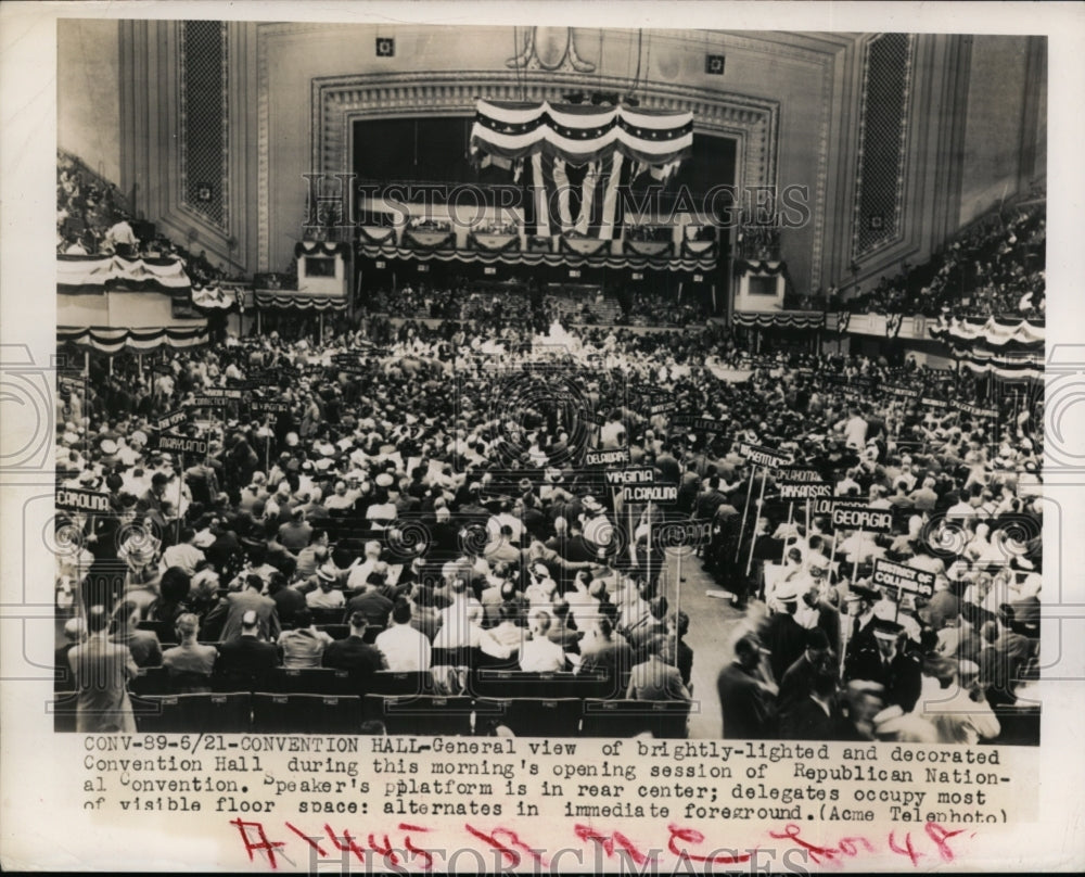 1948 Press Photo Republican National Convention Opening Session - nep09104