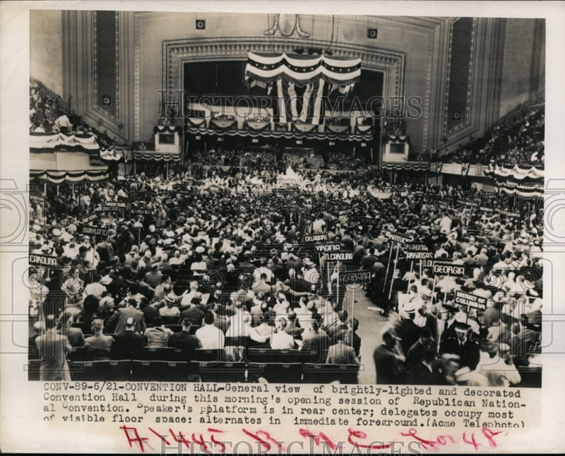 Load image into Gallery viewer, 1948 Press Photo Republican National Convention Opening Session - nep09104

