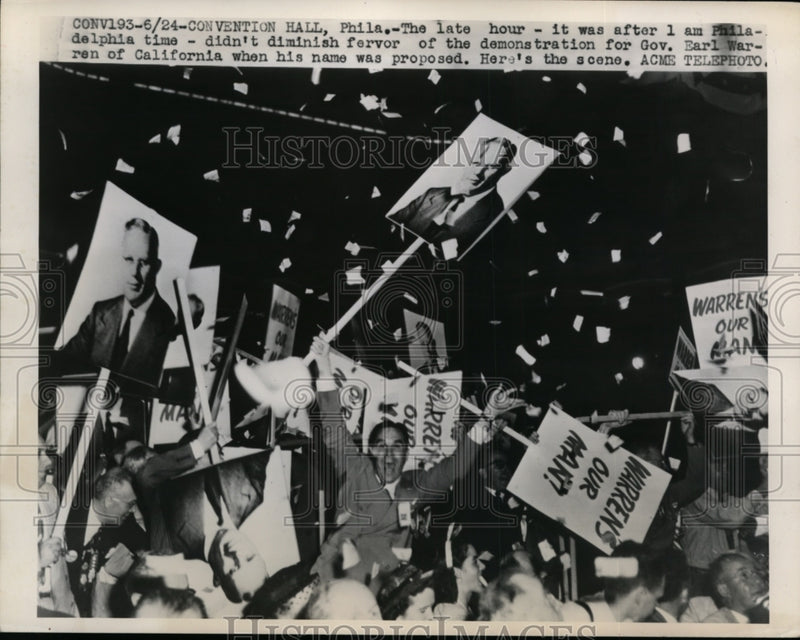 Load image into Gallery viewer, 1948 Press Photo Governor Earl Warren of California at National Convention
