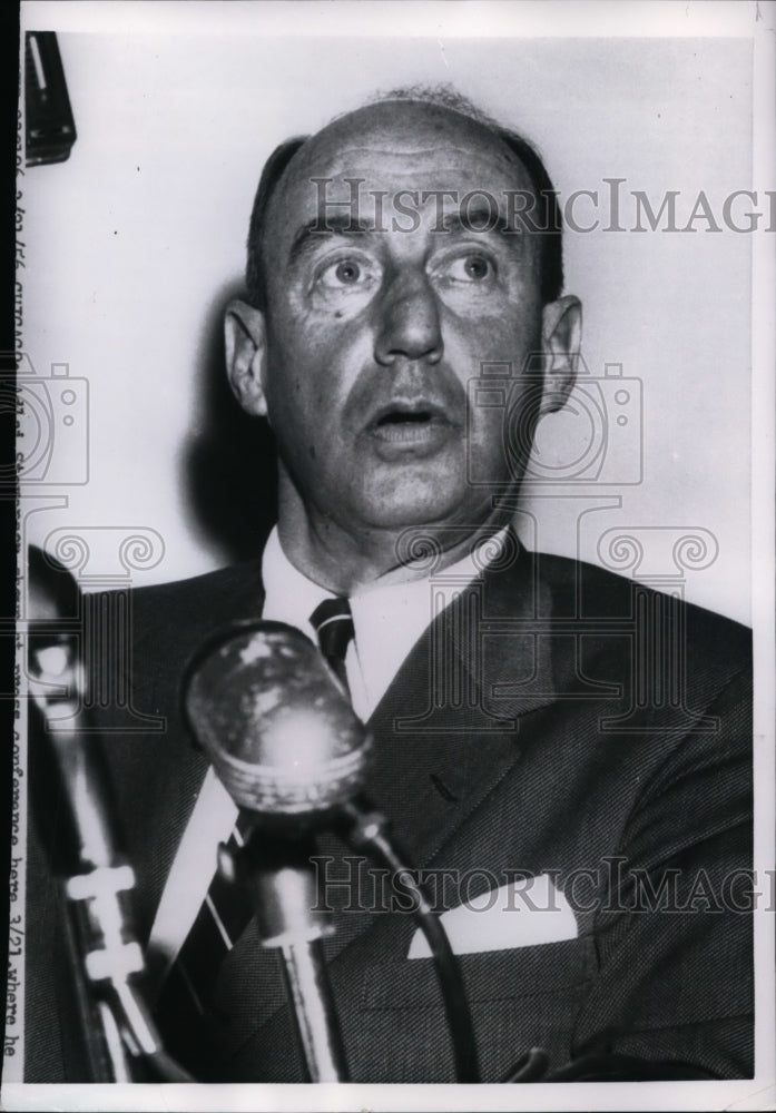 1956 Press Photo Adlai Stevenson Democratic Presidential Candidate - nep09218