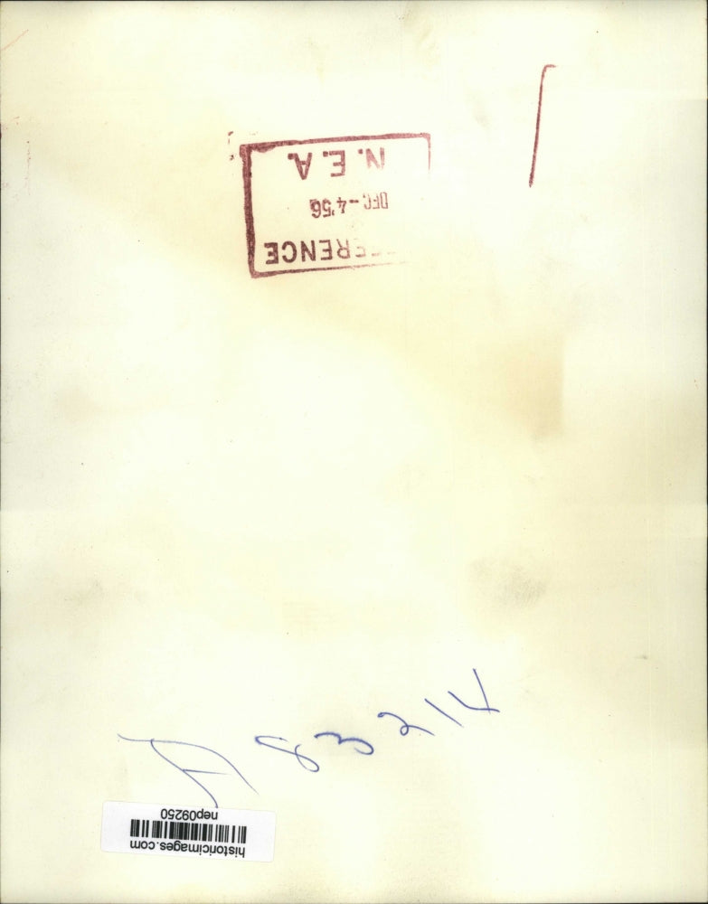 1956 Press Photo Adlai Stevenson w/ Dog at Libertyville, Illinois Home