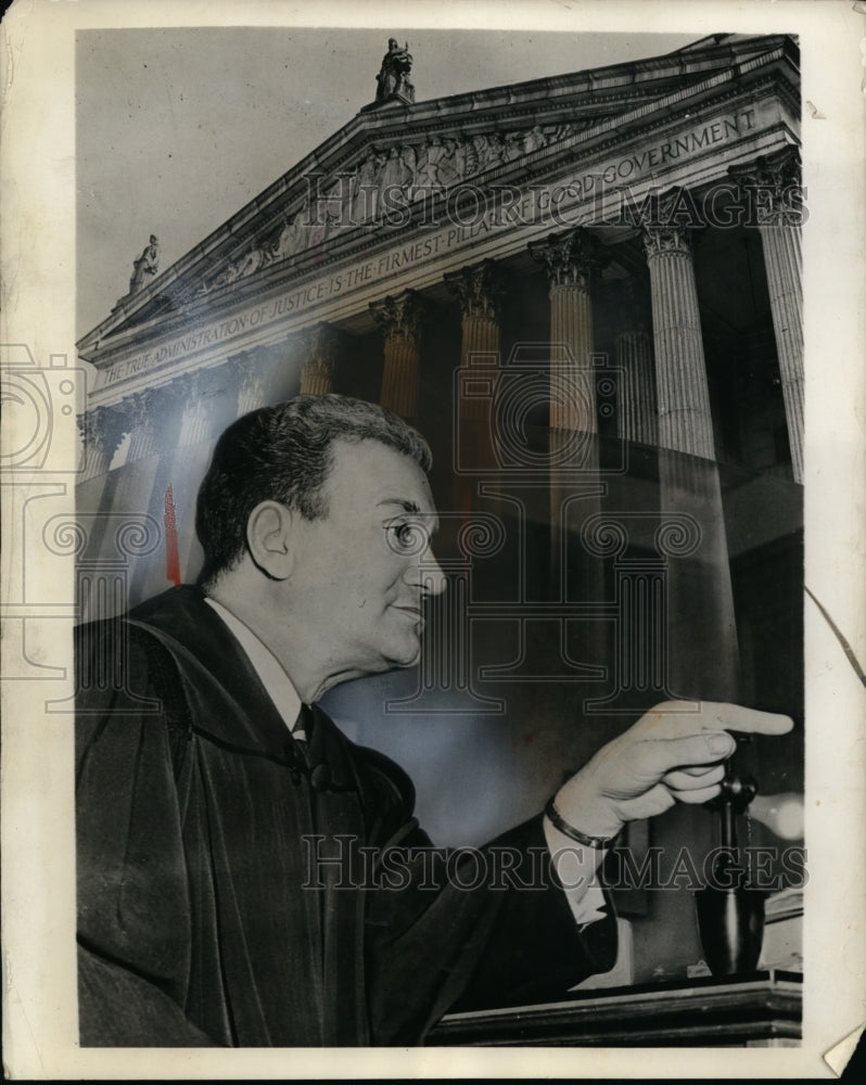 1938 Press Photo Ferdinand Pecora, Presides At Trial James J. Hines, New York
