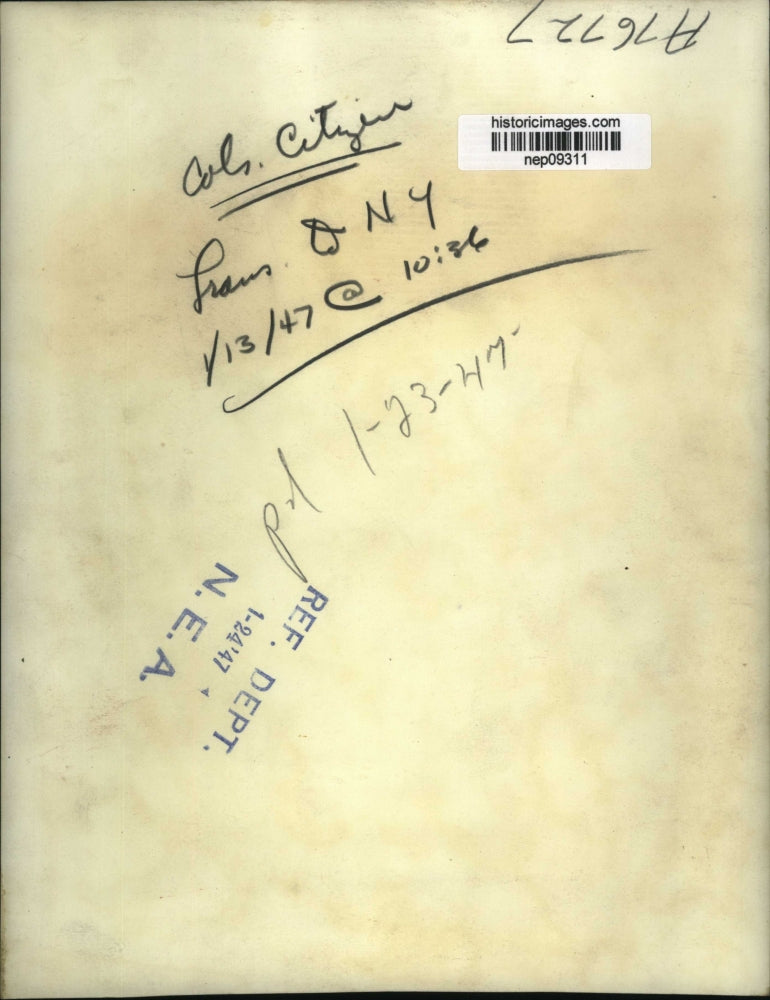 1947 Press Photo Jane Shepherd-Thompson Detained for Working on Visitor Permit