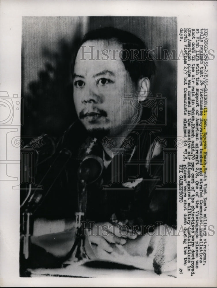 1965 Press Photo Lt General Nguyen Khanh South Vietnam's Military Strongman- Historic Images