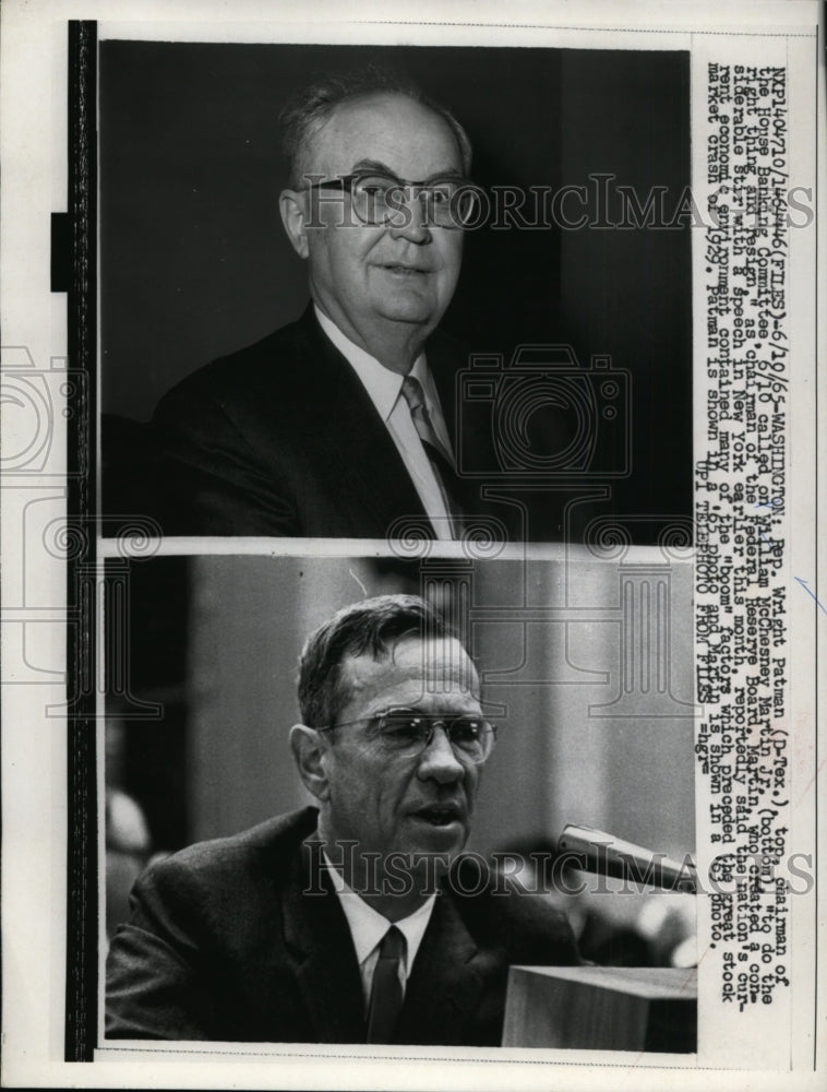 1946 Press Photo Rep Wright Patman Called on William McChesney Martin Jr