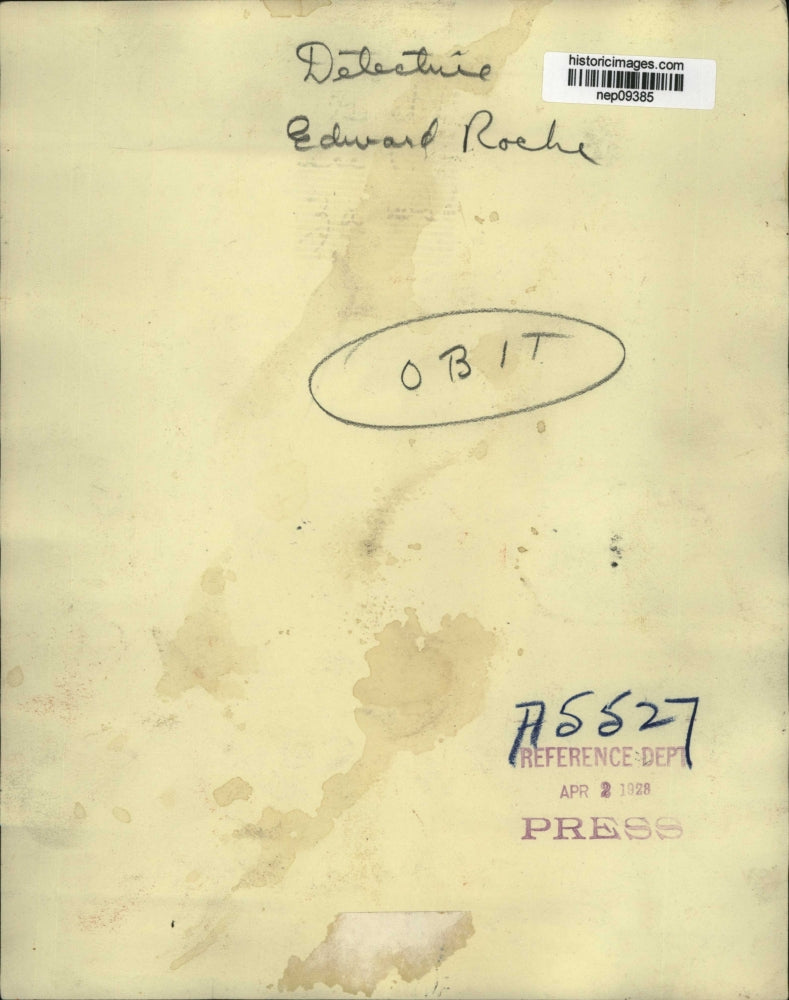 1928 Press Photo Detective Edward Roche - nep09385