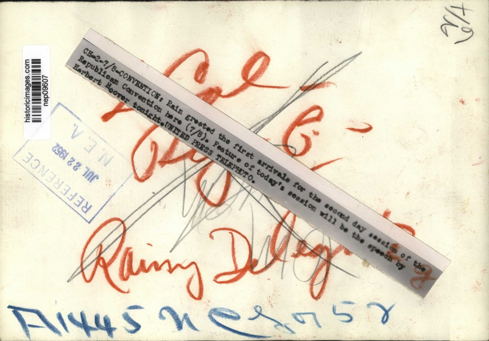 1952 Press Photo Herbert Hoover to Speak at Republican Convention at Session