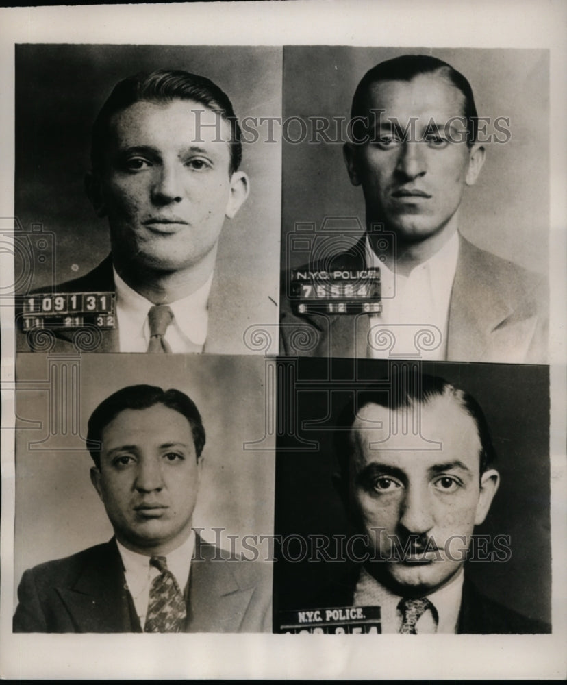 1938 Press Photo Kidnap suspects Joseph Sacoda, Demetrius Gla - nep09654