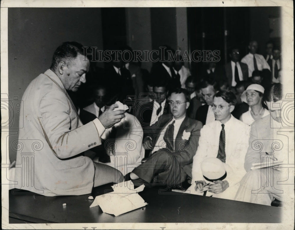 1933 Press Photo Hugh Johnson of the National Recovery Program Press Conference