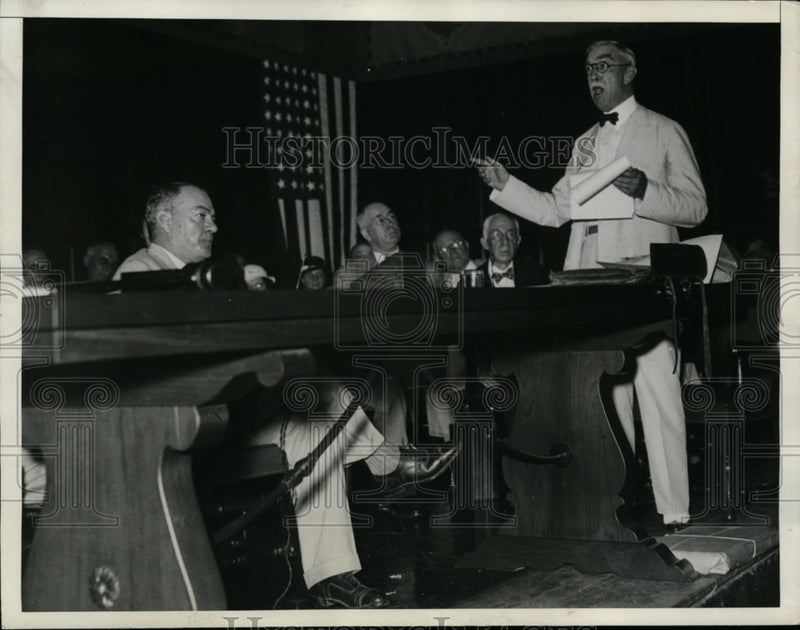 Load image into Gallery viewer, 1933 Press Photo General Hugh Johnson in Cotton-Textile Industry Hearing
