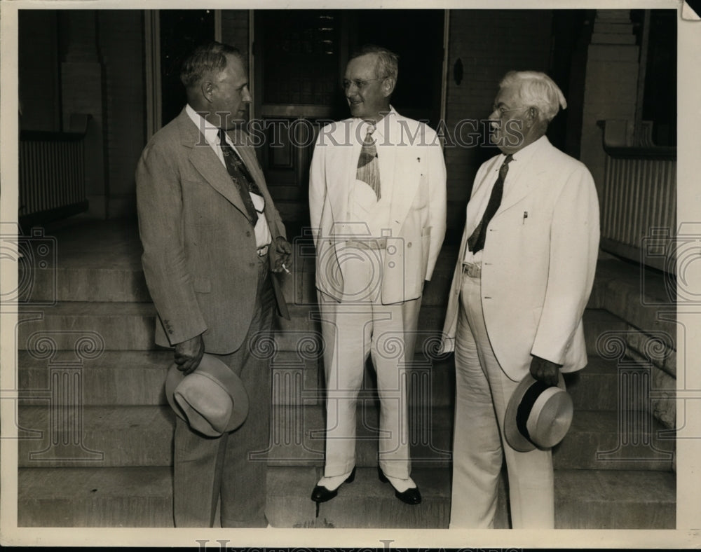 1936 Press Photo Government Officials on Steps of Executive Mansion - nep09887