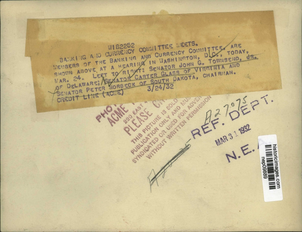 1932 Press Photo Banking & Currency Committee Meets - nep09889