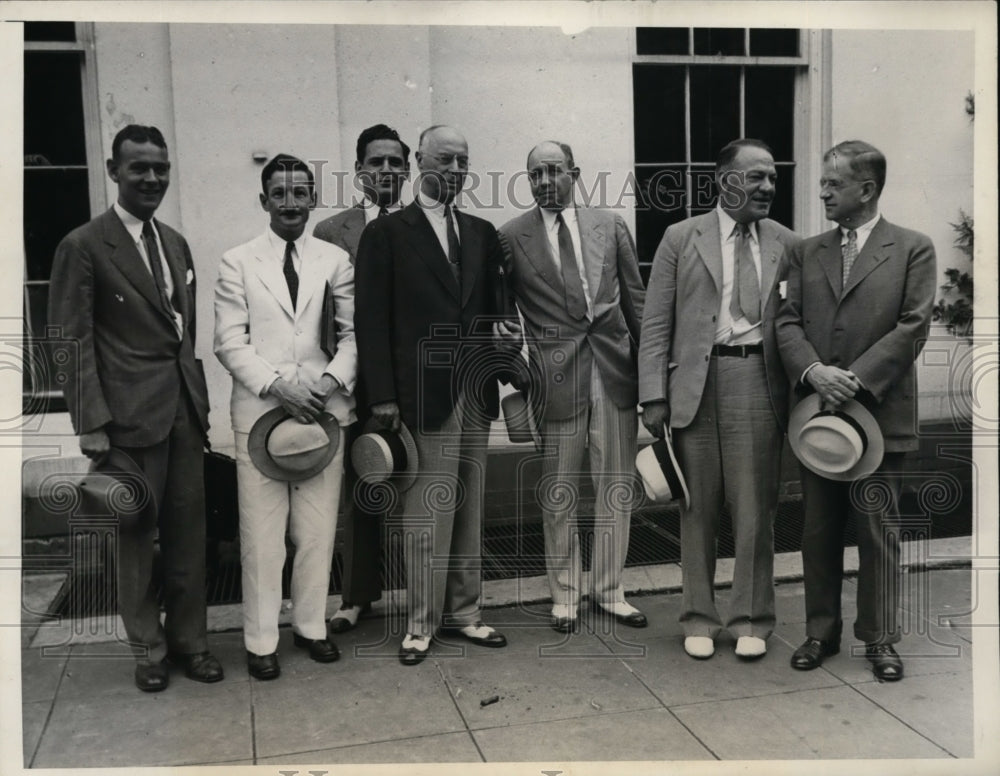 1933 Press Photo Secretary of Interior Harold Ickes & General High Johnson NRA