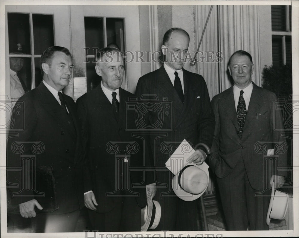 1940 Press Photo US Government Military Officials at Roosevelt White House