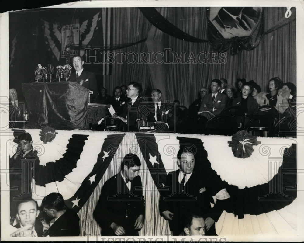 1936 Press Photo Torch Bearer Robert Jackson of Democratic State Convention