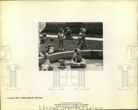 1936 Press Photo Dionne Quintuplets star in film Reunion - nera10611- Historic Images