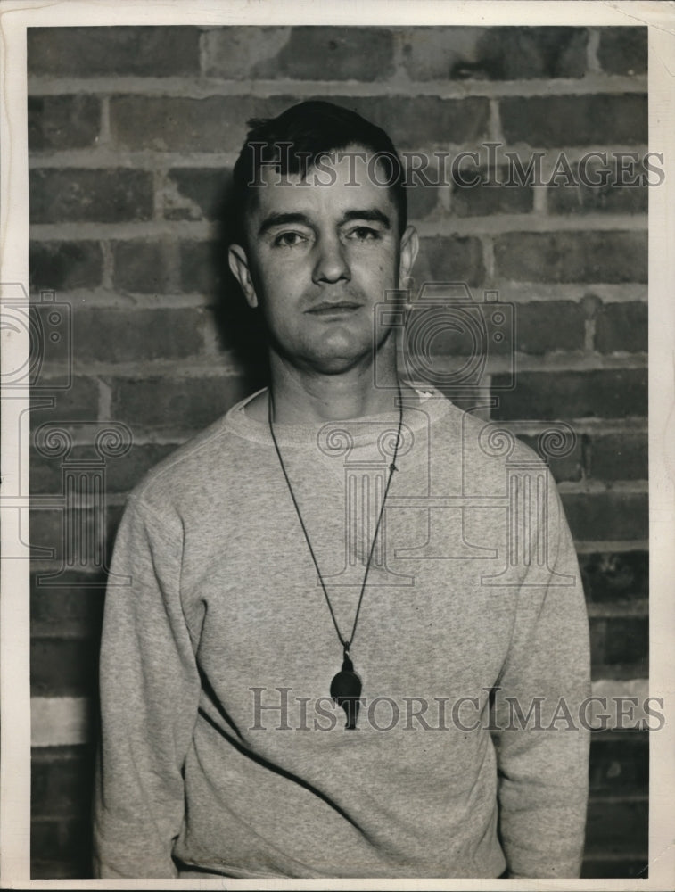 1938 Press Photo University School baseball coach J. D. &quot;Dewey&quot; McCarraher- Historic Images