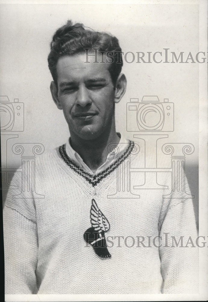 1928 Press Photo Tennis Player Edgar Dawson - nes05040